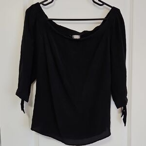 Off-Shoulder Black Women's Top
